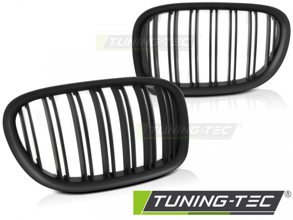 Upgrade Sportgrill Nieren für BMW 7er F01 09-15 matt schwarz in Doppelsteg Design